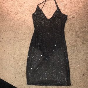 Black glittery dress